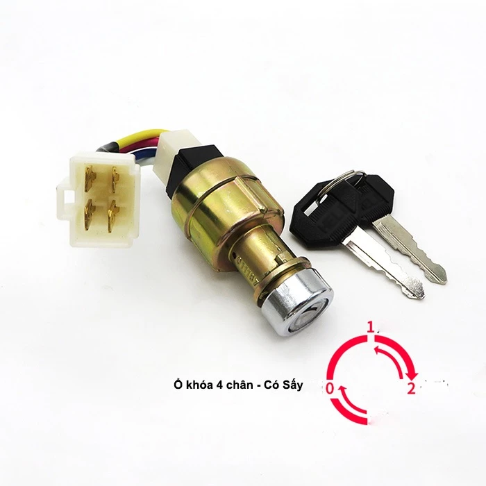 Ổ khóa 4 chân-có sấy